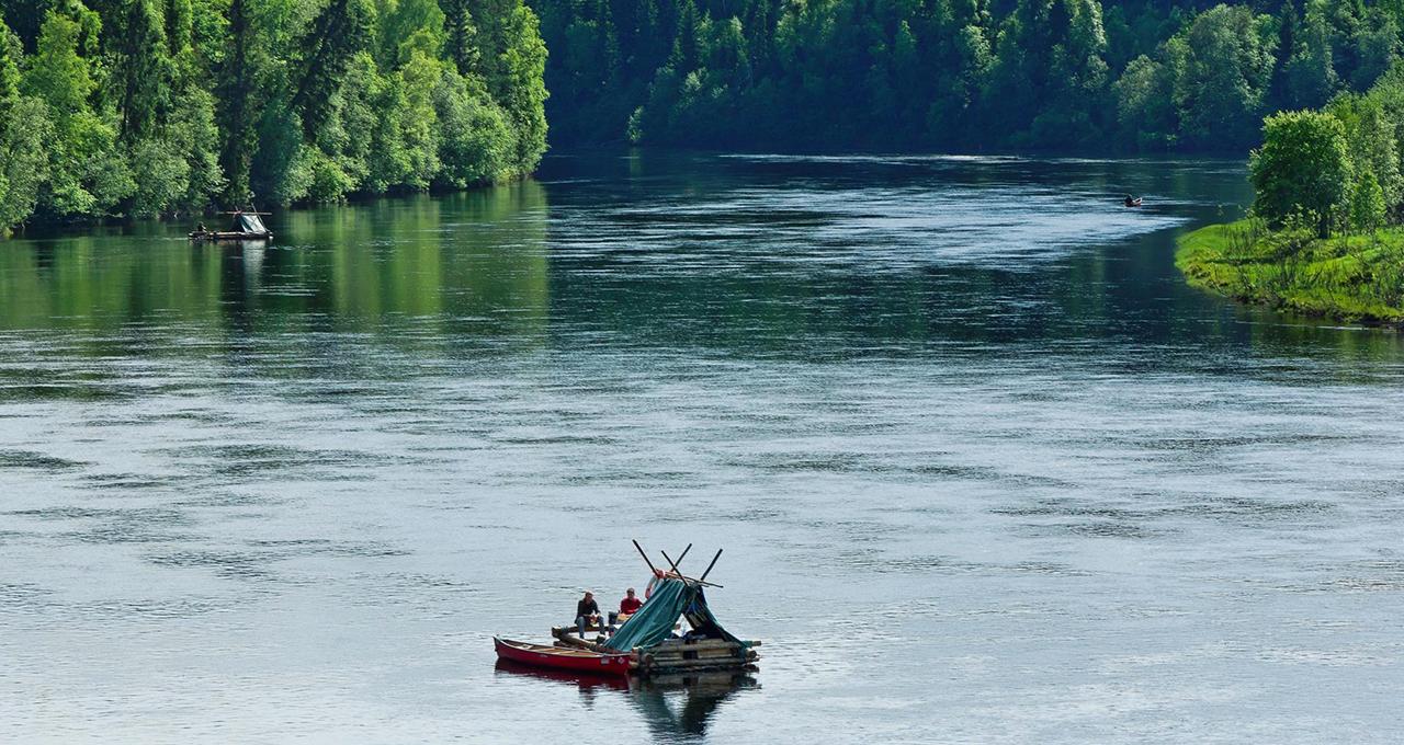 Timmerflotte på Klarälven